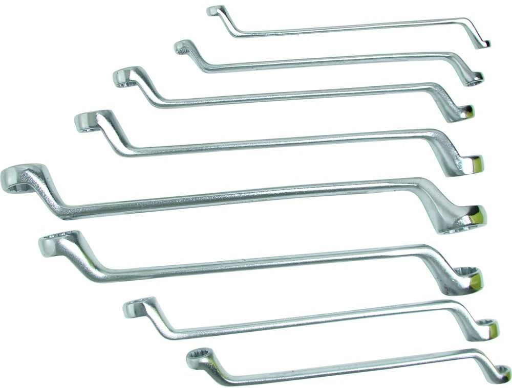 Bgs Technic Kilpinių raktų rinkinys | lenkti galai | 6x7 - 20x22 mm | 8 vnt. (1212)