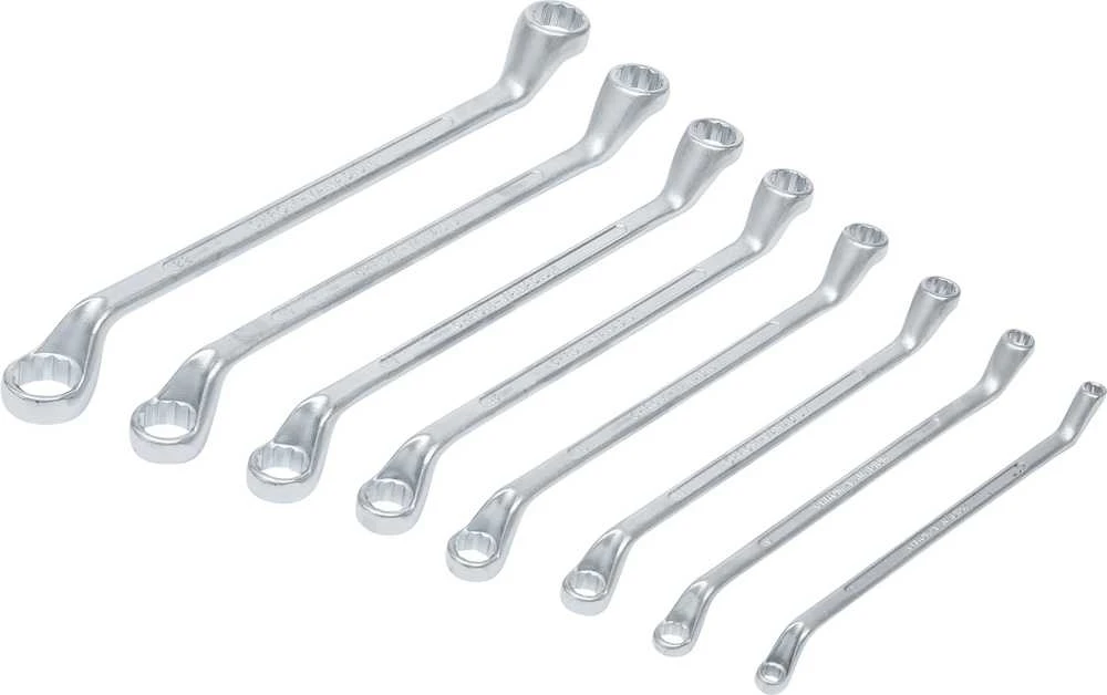 Bgs Technic Kilpinių raktų rinkinys | lenkti galai | 6x7 - 20x22 mm | 8 vnt. (1213)