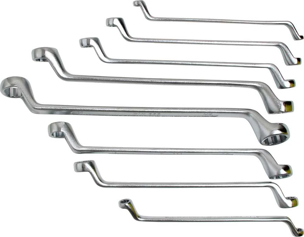 Bgs Technic Kilpinių raktų rinkinys | lenkti galai | 6x7 - 20x22 mm | 8 vnt. (1213)