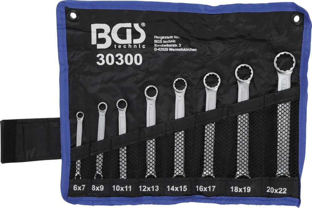 Bgs Technic Kilpinių raktų rinkinys | tiesūs | 6-22 mm | 8 vnt. (30300)