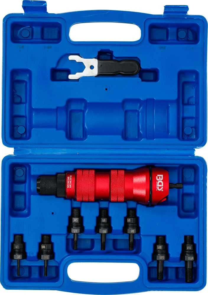 Bgs Technic Kniedės veržlės priedas | Metalinė versija | M3 / M4 / M5 / M6 / M8 / M10 (6834)