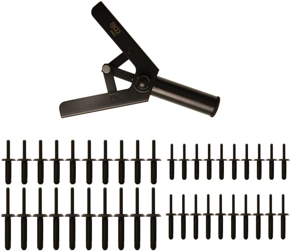 Bgs Technic Kniediklis plastikinėms kniedėms su rinkiniu (8463)