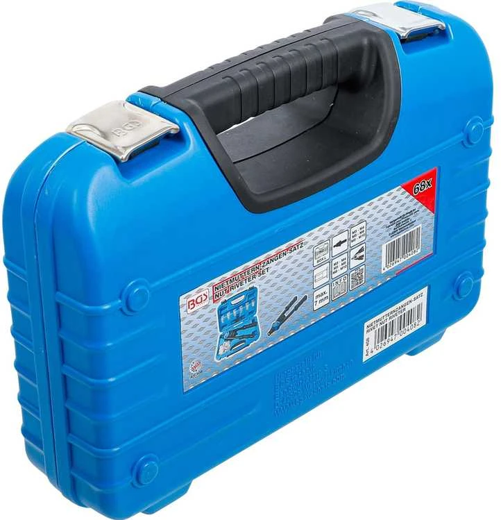 Bgs Technic Kniediklis srieginėms kniedėms PRO | M3–M10 rinkinys | 68 vnt. (408)