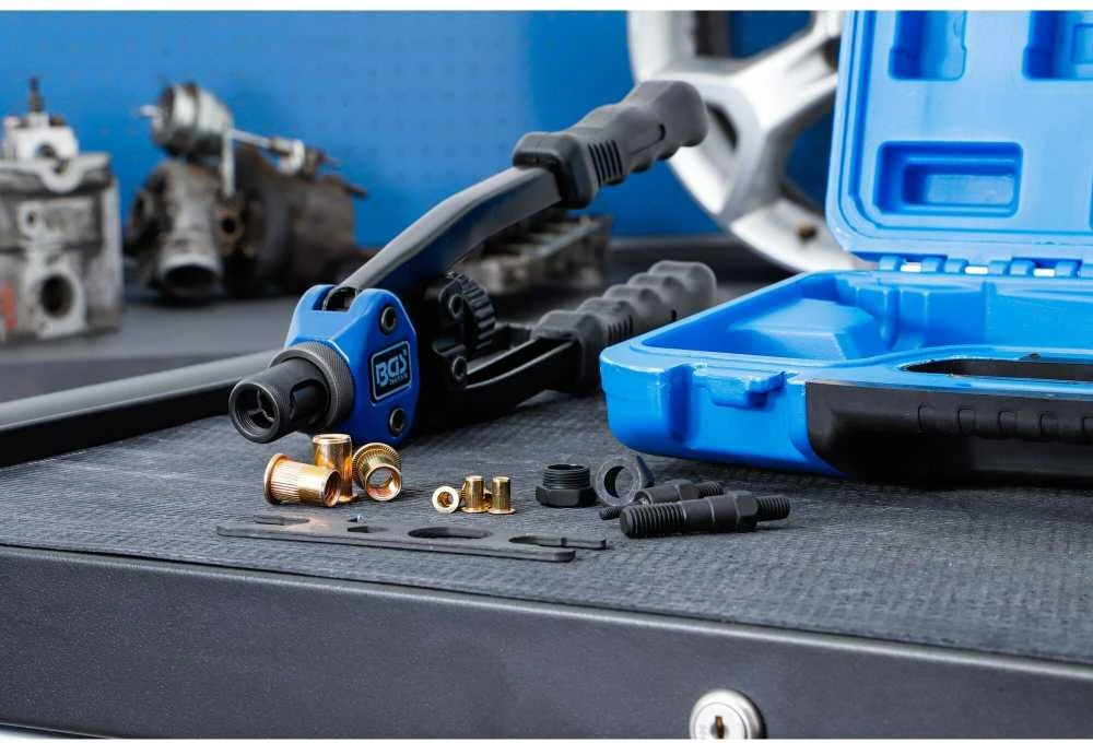 Bgs Technic Kniediklis srieginėms kniedėms PRO | M3–M10 rinkinys | 68 vnt. (408)