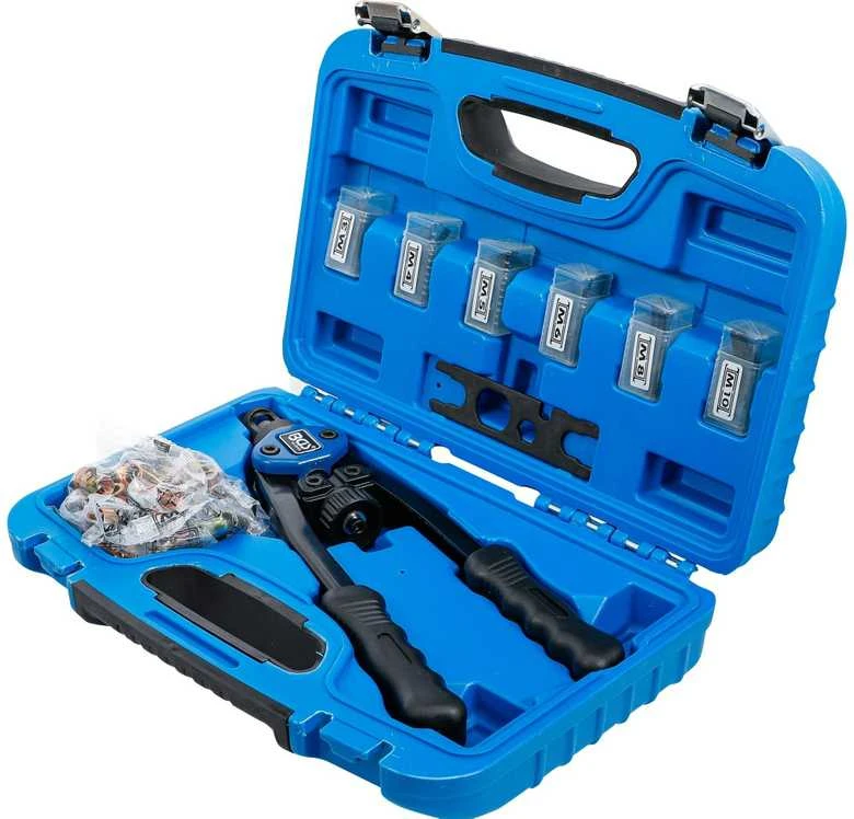 Bgs Technic Kniediklis srieginėms kniedėms PRO | M3–M10 rinkinys | 68 vnt. (408)