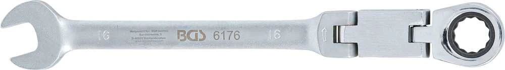 Bgs Technic Kombinuotas raktas su terkšle | dvigubas šarnyras | 16 mm (6176)