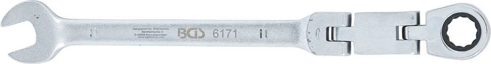 Bgs Technic Kombinuotas raktas su terkšle | dvigubas šarnyras | 11 mm (6171)