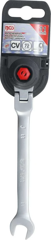 Bgs Technic Kombinuotas raktas su terkšle | šarnyrinis | 11 mm (6711)