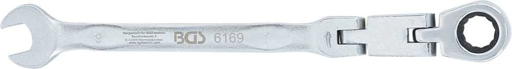 Bgs Technic Kombinuotas raktas su terkšle | dvigubas šarnyras | 9 mm (6169)