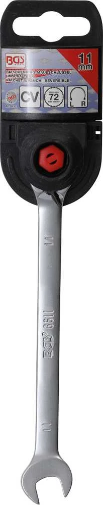 Bgs Technic Kombinuotas raktas su terkšle | su reversu | 11 mm (6611)