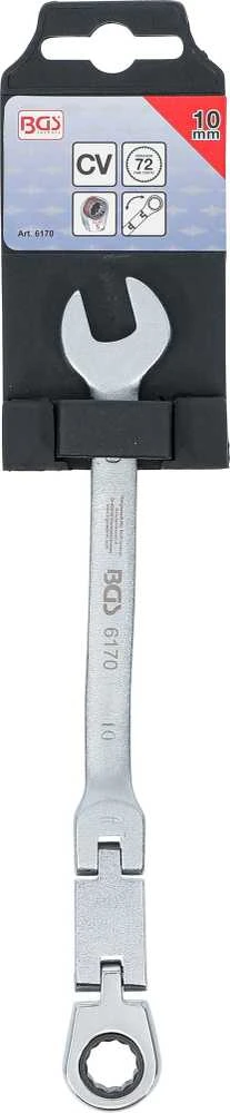 Bgs Technic Kombinuotas raktas su terkšle | dvigubas šarnyras | 10 mm (6170)