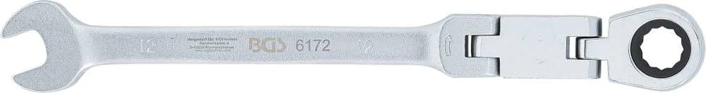 Bgs Technic Kombinuotas raktas su terkšle | dvigubas šarnyras | 12 mm (6172)