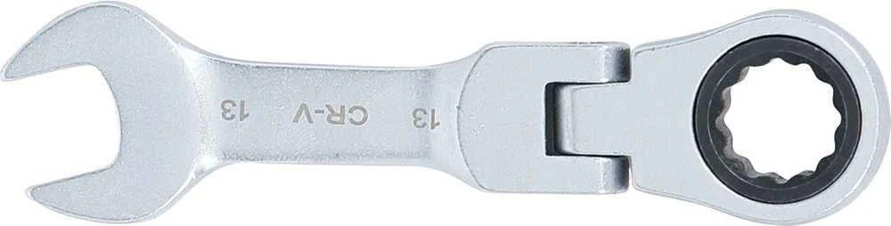 Bgs Technic Kombinuotas raktas su terkšle | trumpas | šarnyrinis | 13 mm (6913)