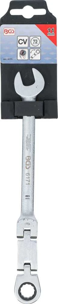 Bgs Technic Kombinuotas raktas su terkšle | dvigubas šarnyras | 11 mm (6171)