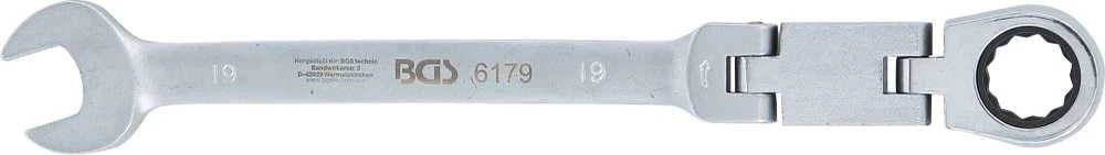 Bgs Technic Kombinuotas raktas su terkšle | dvigubas šarnyras | 19 mm (6179)