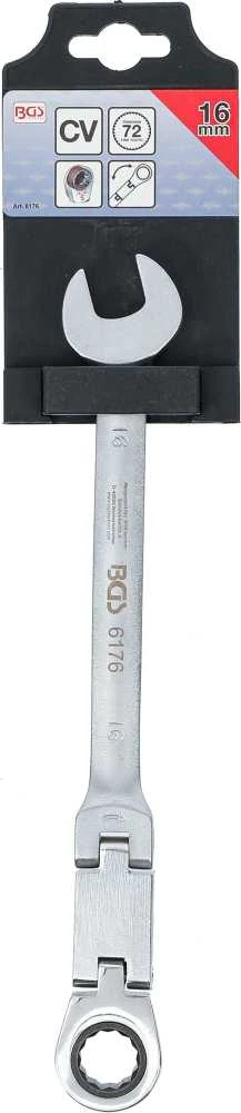 Bgs Technic Kombinuotas raktas su terkšle | dvigubas šarnyras | 16 mm (6176)