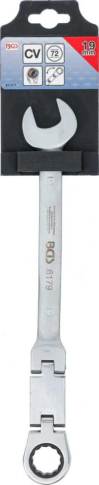 Bgs Technic Kombinuotas raktas su terkšle | dvigubas šarnyras | 19 mm (6179)