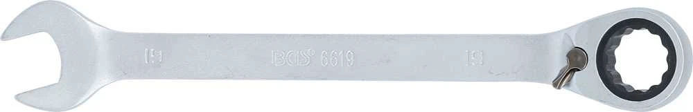 Bgs Technic Kombinuotas raktas su terkšle | su reversu | 19 mm (6619)