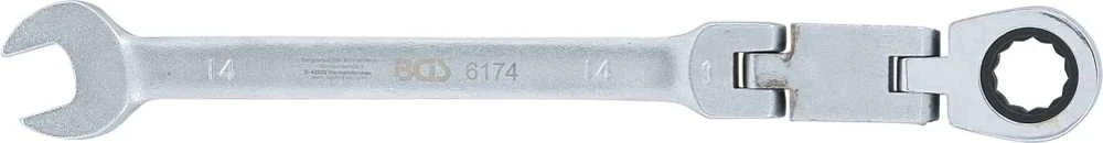 Bgs Technic Kombinuotas raktas su terkšle | dvigubas šarnyras | 14 mm (6174)