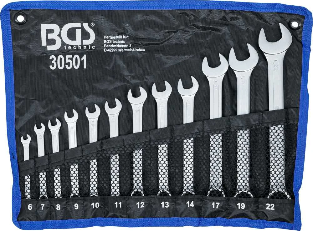 Bgs Technic Kombinuotas raktų rinkinys | 6 - 22 mm | 12 vnt. (30501)
