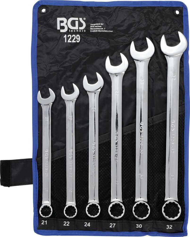 Bgs Technic Kombinuotų pailgintų raktų komplektas | XXL | 21 - 32 mm | 6 vnt. (1229)