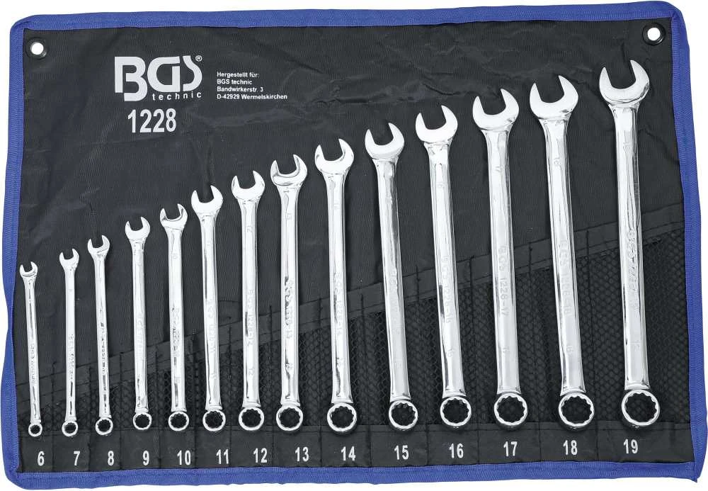 Bgs Technic Kombinuotų pailgintų raktų komplektas | 6 - 19 mm | 14 vnt. (1228)