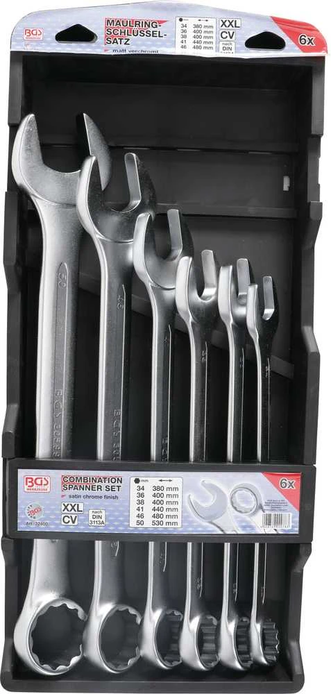 Bgs Technic Kombinuotų raktų komplektas XXL – pramoninis – 34–50 mm, 6 vnt. (32400)