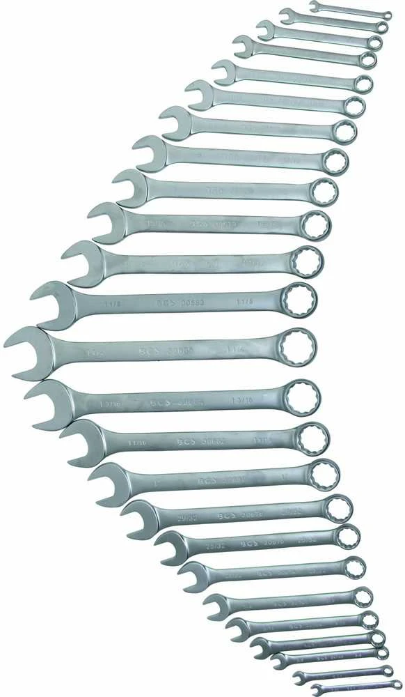 Bgs Technic Kombinuotų raktų rinkinys | Coliniai dydžiai | 1/4 "- 1.1/4" | 25 vnt. (30101)