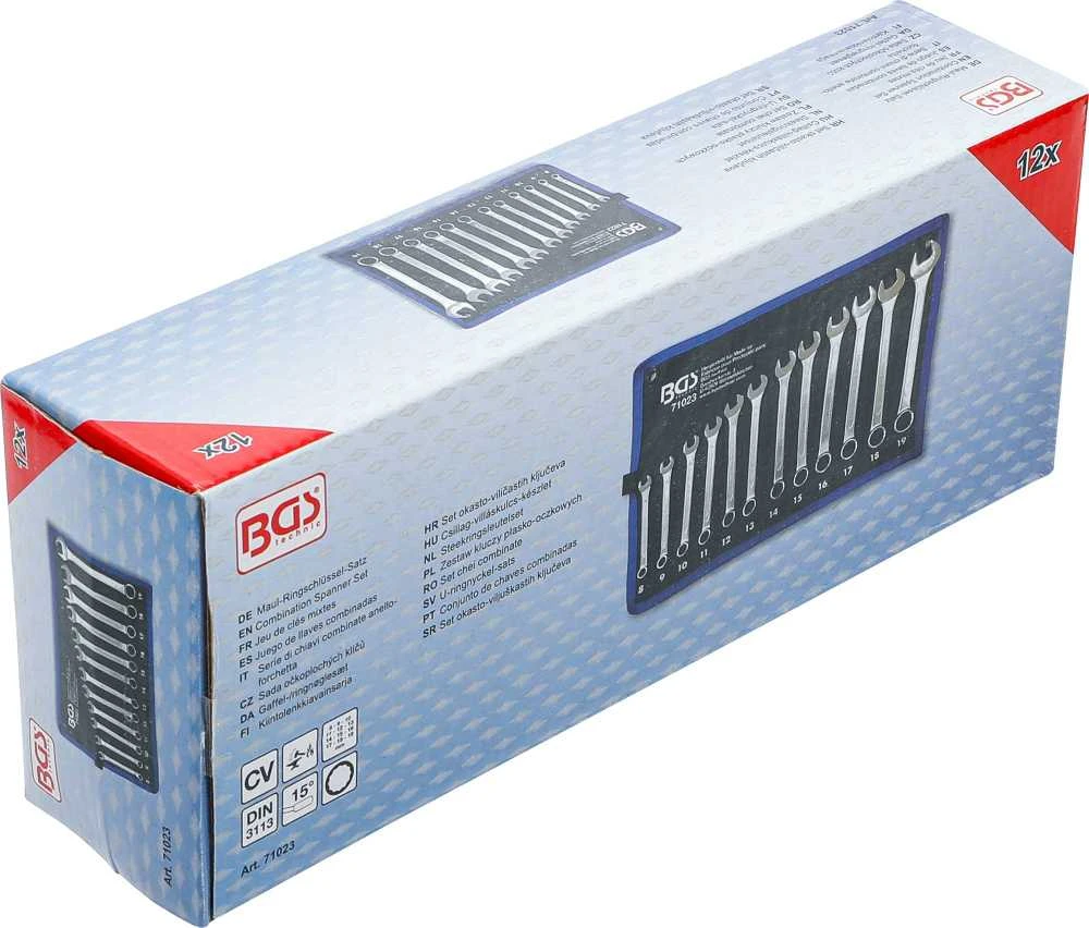 Bgs Technic Kombinuotų raktų rinkinys | 8 - 19 mm | 12 vnt. (71023)