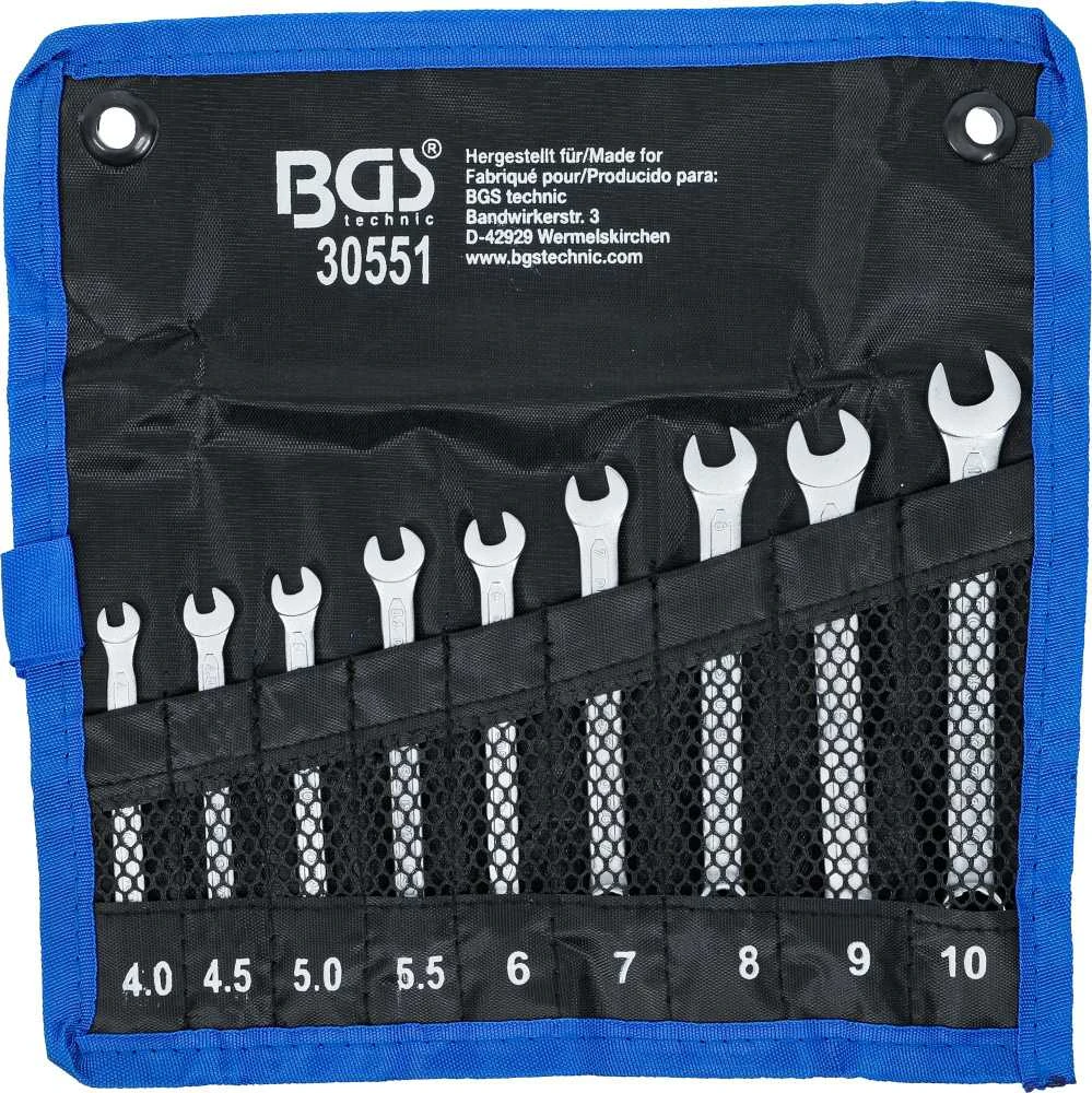 Bgs Technic Kombinuotų raktų rinkinys | 4 - 10 mm | 9 vnt. (30551)
