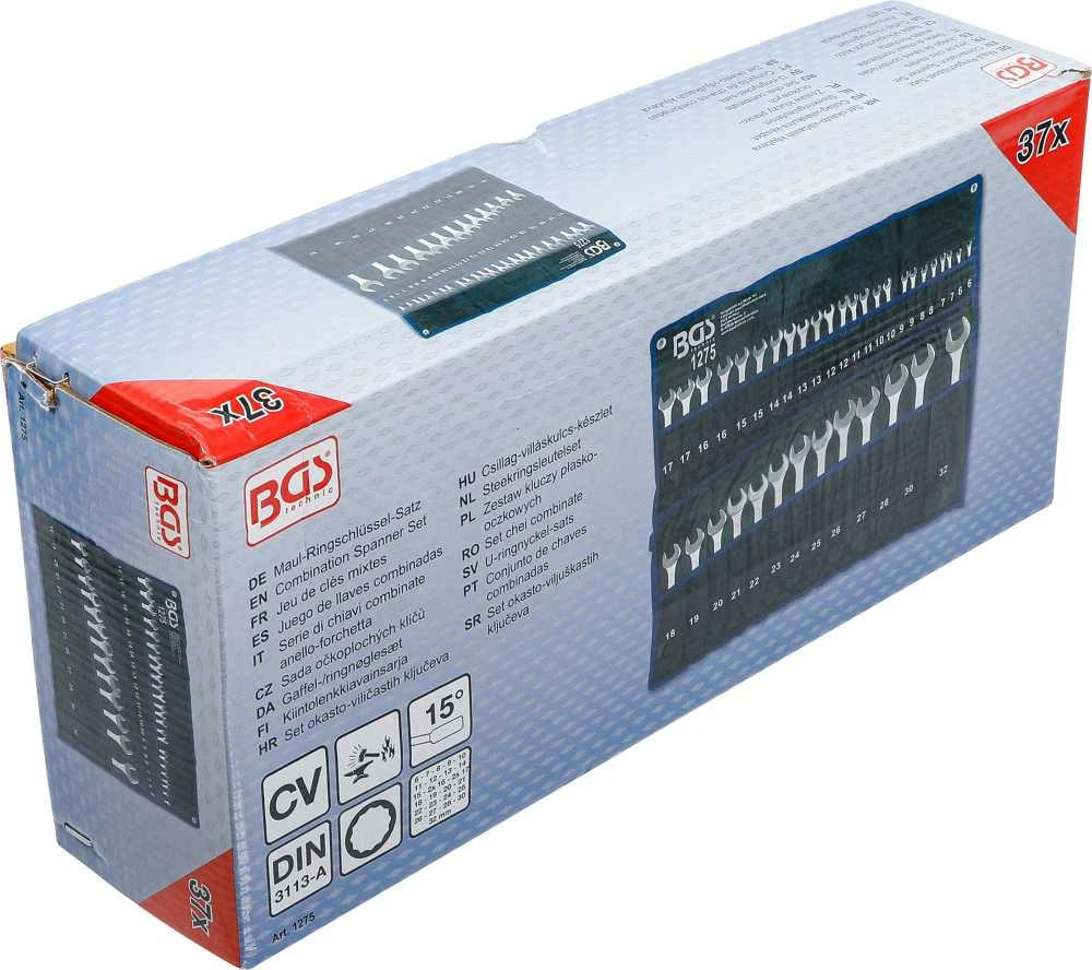 Bgs Technic Kombinuotų raktų rinkinys | 6 - 32 mm | 37 vnt. (1275)
