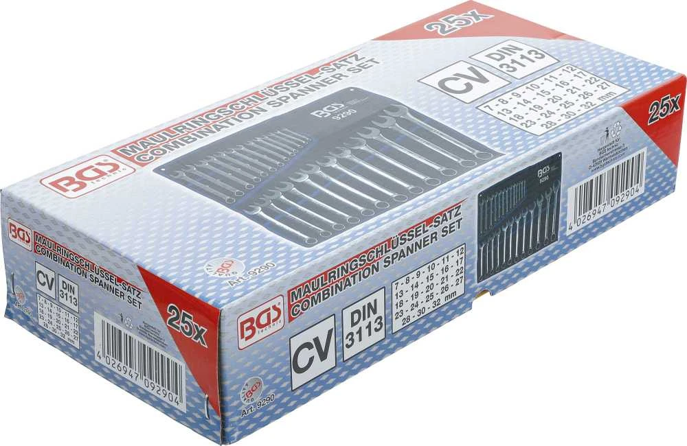 Bgs Technic Kombinuotų raktų rinkinys | 6 - 32 mm | 25 vnt. (9290)