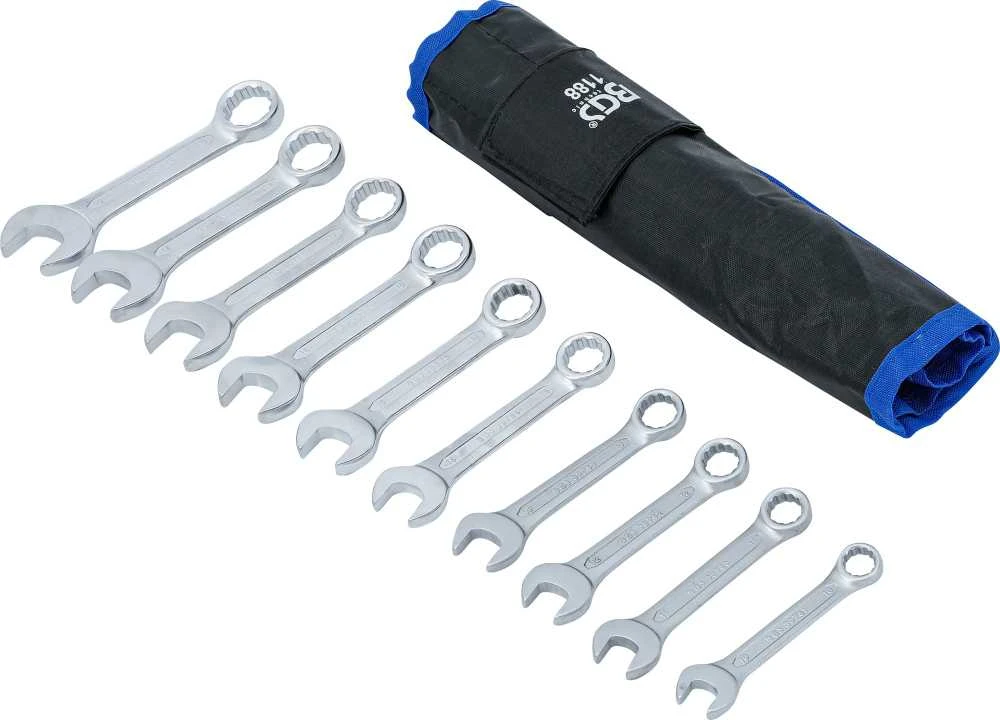 Bgs Technic Kombinuotų raktų rinkinys | labai trumpi | 10 - 19 mm | 10 vnt. (1188)