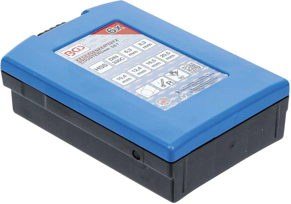 Bgs Technic Kūginis grąžtų/frezų rinkinys | HSS | DIN 335 C forma | 6 vnt. (1997)
