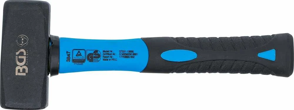 Bgs Technic Kūjis su stiklo pluošto rankena – kaladėliams/kaltiems, DIN 6475 – 1000 g (3847)