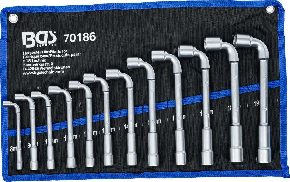 Bgs Technic L tipo galvučių veržliarakčių rinkinys | 8 - 19 mm | 12 vnt. (70186)