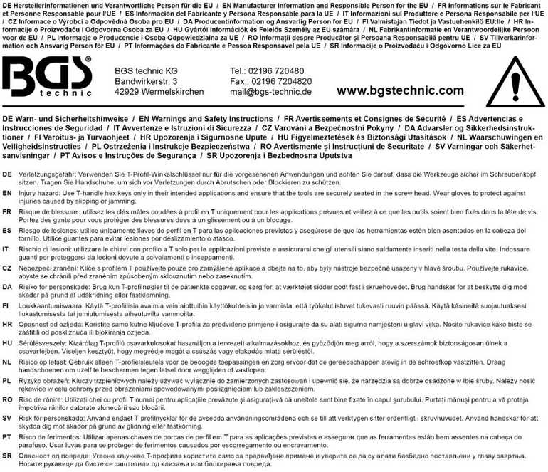 Bgs Technic L tipo raktų rinkinys | daugiaspalviai šarnyriniai ilgi | T-Star (Torx) T10 - T50 | 9 vnt. (74467)