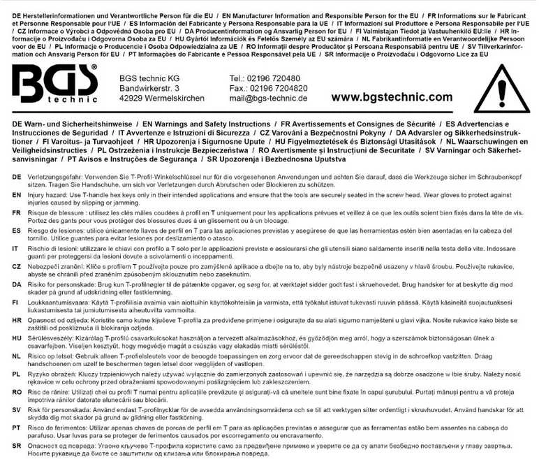 Bgs Technic L tipo raktų rinkinys | daugiaspalviai šarnyriniai su skyle ilgi | T-Star (Torx) T10 - T50 | 9 vnt. (74464B)