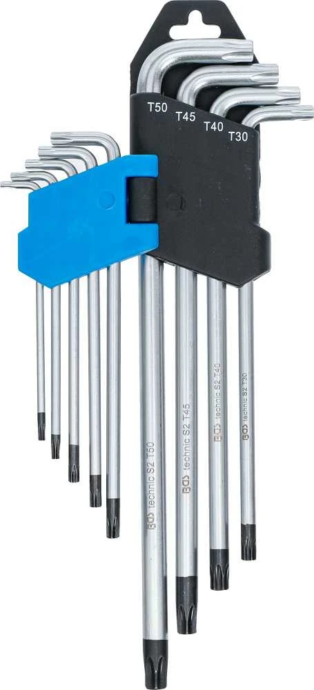 Bgs Technic L tipo raktų rinkinys | ilgas tipas | T-Star (Torx) / T-Star su skylutėm (Torx) T10 - T50 | 9 vnt. (794)