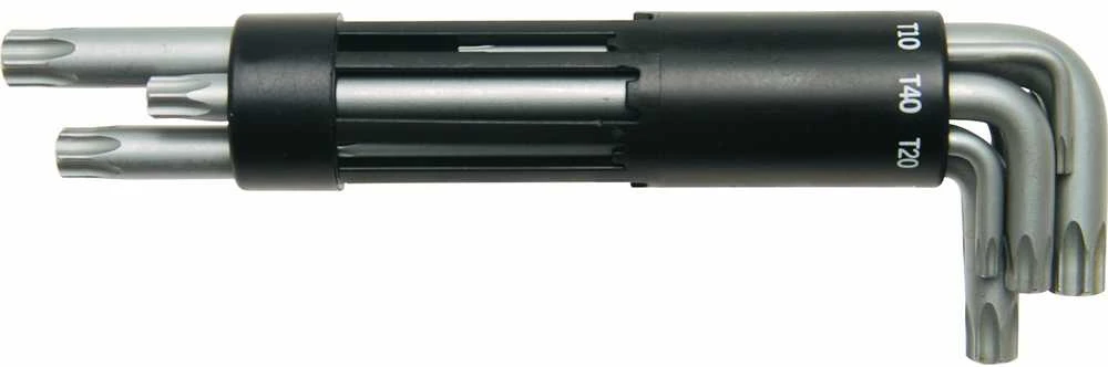 Bgs Technic L tipo raktų rinkinys | ilgi | T-Star su skylutėm (Torx) T10 - T50 | 8 vnt. (805)