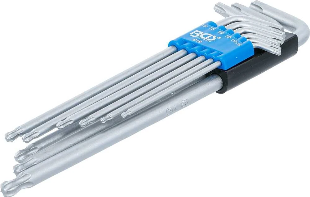 Bgs Technic L tipo raktų rinkinys | ilgi | šarnyriniai | T-Star (Torx) T10 - T50 | 9 vnt. (819)