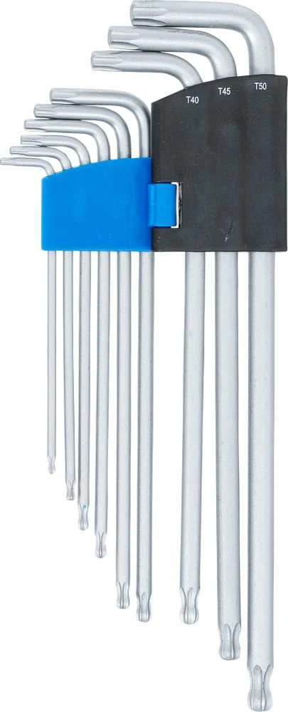 Bgs Technic L tipo raktų rinkinys | ilgi | šarnyriniai | T-Star (Torx) T10 - T50 | 9 vnt. (819)
