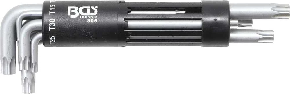 Bgs Technic L tipo raktų rinkinys | ilgi | T-Star su skylutėm (Torx) T10 - T50 | 8 vnt. (805)