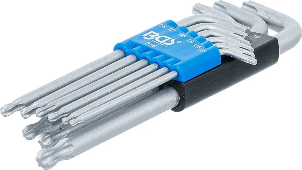 Bgs Technic L tipo raktų rinkinys | šarnyriniai | T-Star (Torx) T10 - T50 | 9 vnt. (818)