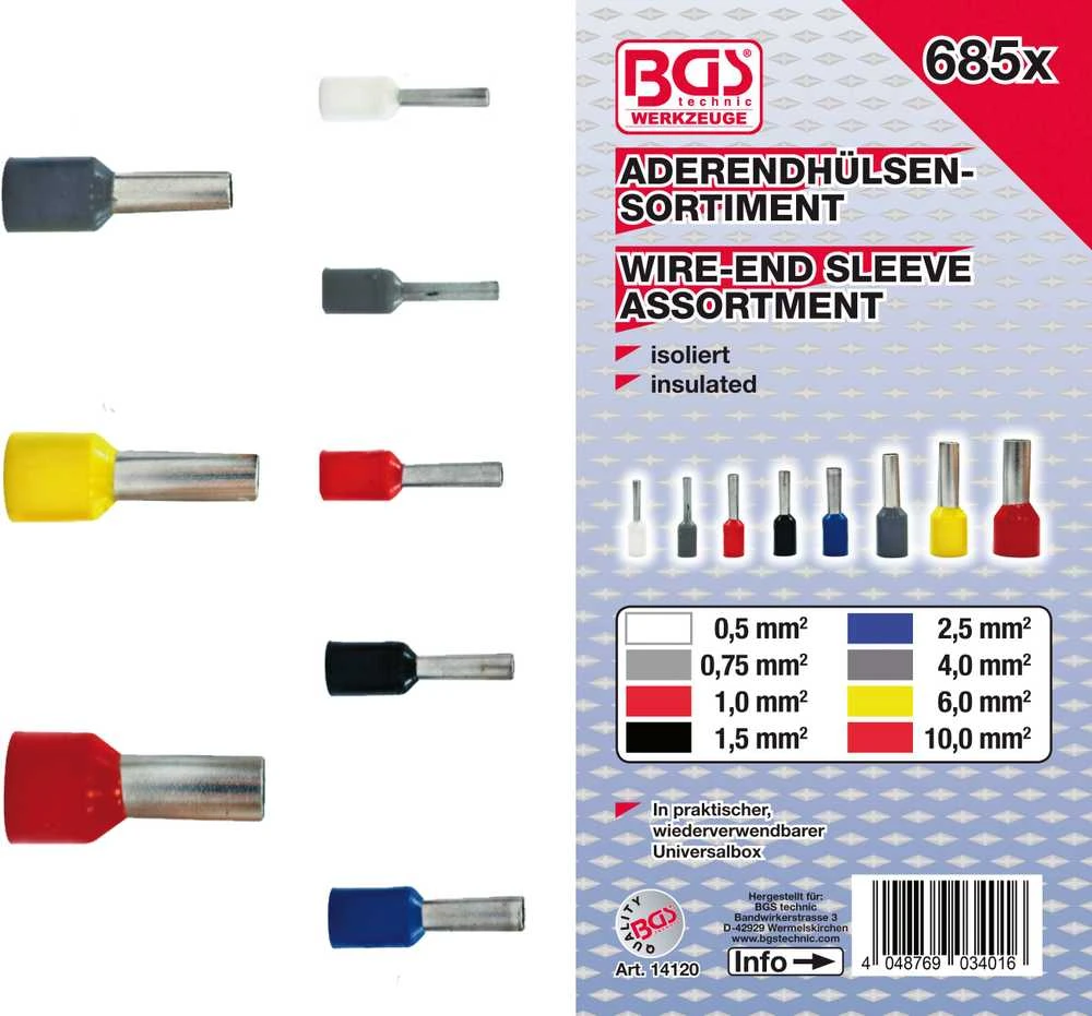 Bgs Technic Laidų jungčių rinkinys 650vnt