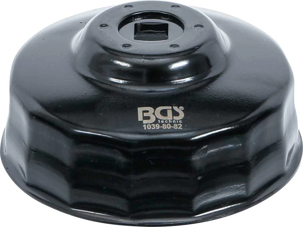 Bgs Technic Lėkštelė tepalo filtrui | 15-kampų | Ø 80 - 82 mm | Honda, Mazda, Nissan, Subaru, Toyota (1039-80-82)