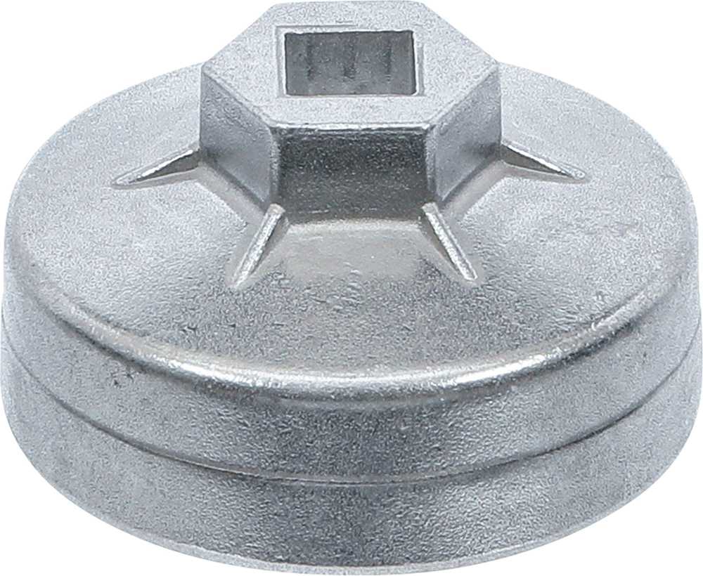 Bgs Technic Lėkštelė tepalo filtrui aliumininė | 14-kampų | Ø 64 mm | Daihatsu, Fiat, Nissan, Toyota (1042)