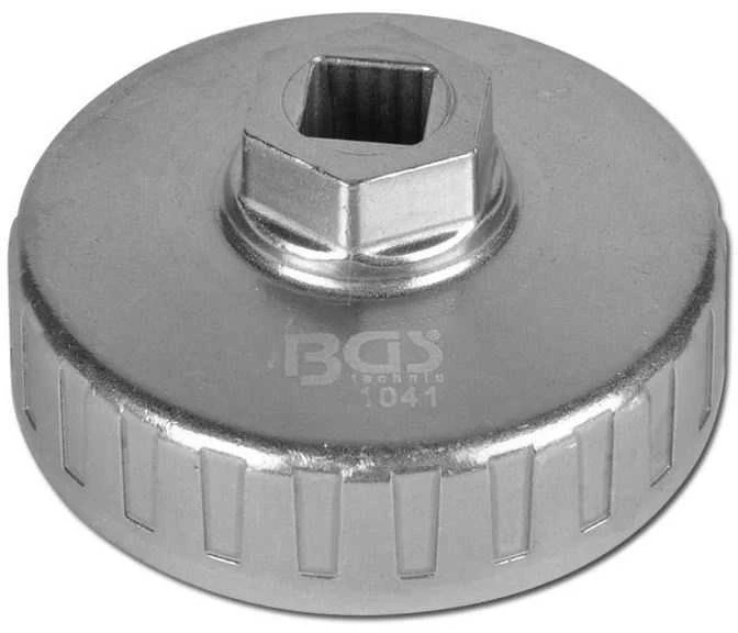 Bgs Technic Lėkštelė tepalo filtrui aliumininė | 14-kampų | Ø 74 mm | Audi, BMW, Mercedes-Benz, Opel, VW (1041)