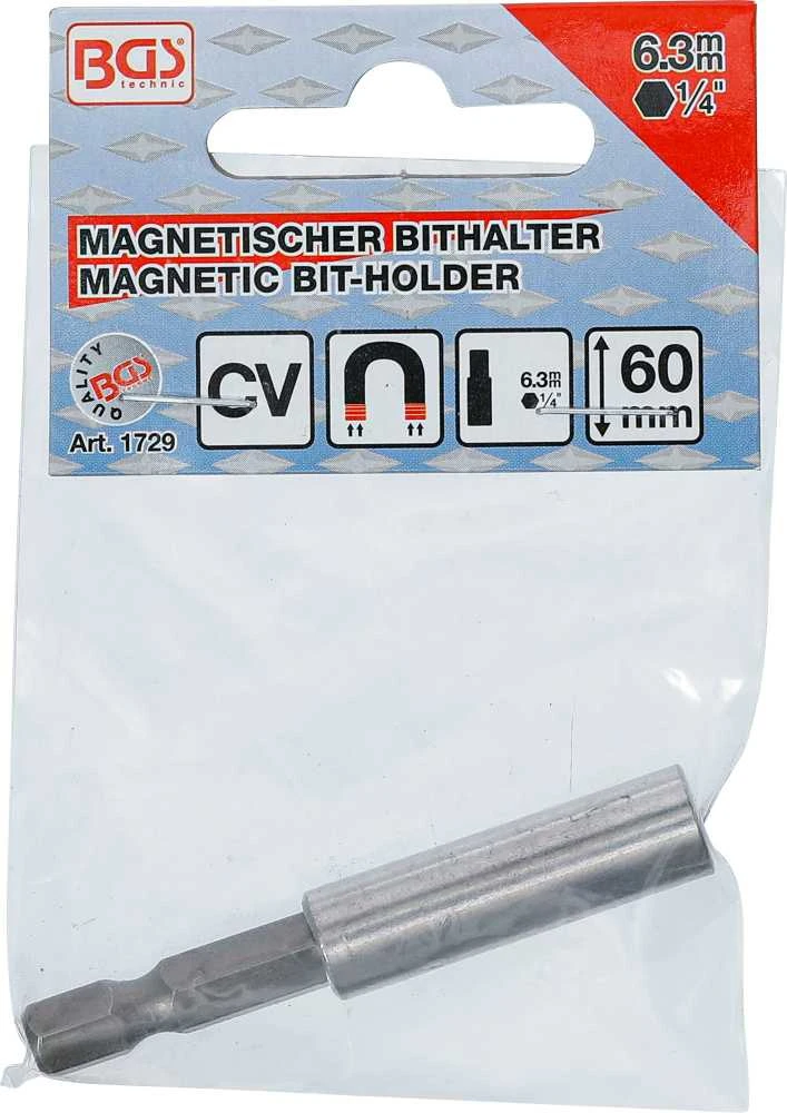 Bgs Technic Magnetinis antgalių laikiklis | išorinis šešiakampis 6,3 mm (1/4") | 60 mm (1729)
