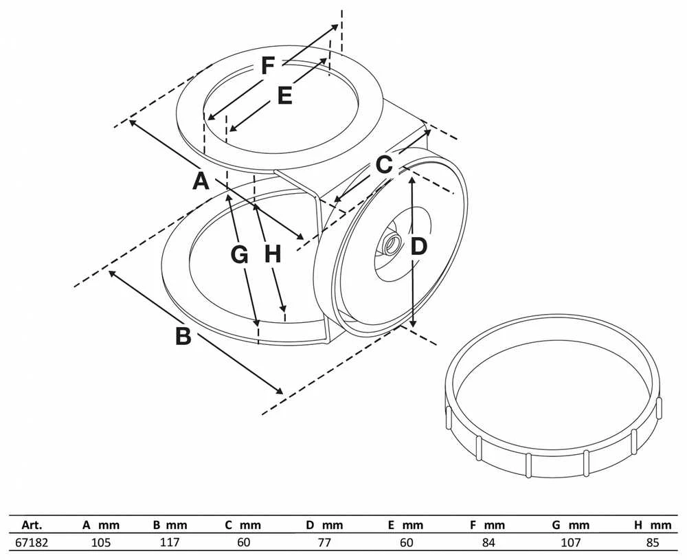 Bgs Technic Magnetinis laikiklis | smūginiam veržliasukiui | dirbtuvėms (67182B)
